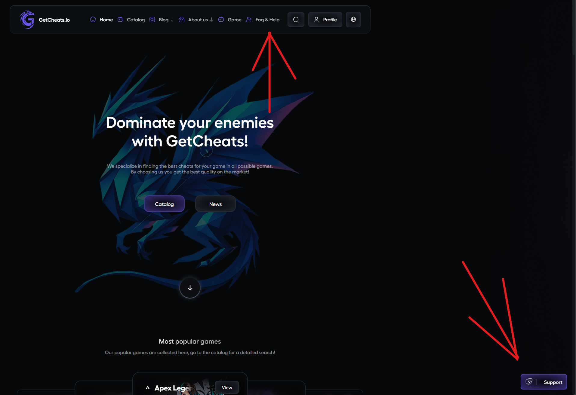 How to Contact GetCheats.io Technical Support? — How to contact support for the GetCheats.io website?